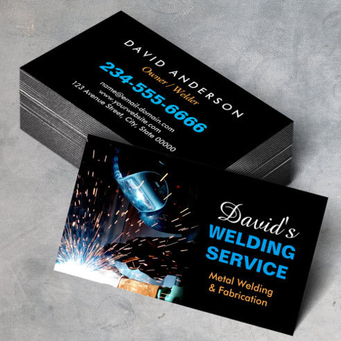Welding Business Card by CARDHUNTER